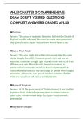 AHLEI CHAPTER 2 COMPREHENSIVE&NewLine;EXAM SCRIPT VERIFIED QUESTIONS&NewLine;COMPLETE ANSWERS GRADED APLU