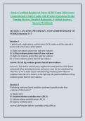 Stroke Certified Registered Nurse SCRN Exam 2026 Latest &NewLine;Comprehensive Study Guide with Practice Questions Stroke &NewLine;Nursing Review&comma; Detailed Rationales&comma; Verified Answers&comma; &NewLine;Success Workbook