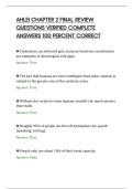 AHLEI CHAPTER 2 FINAL REVIEW&NewLine;QUESTIONS VERIFIED COMPLETE&NewLine;ANSWERS 100 PERCENT CORRECT