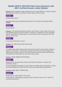 RANGE SAFETY OFFICER FINAL Exam Questions with&NewLine;100&percnt; Verified Answers Latest Update