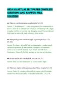 AIDA 182 ACTUAL TEST PAPER COMPLETE&NewLine;QUESTIONS AND ANSWERS FULL&NewLine;SOLUTION