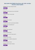 RDA EXAM CALIFORNIA Questions with 100&percnt; Verified&NewLine;Answers Latest Update