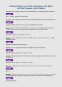 California RDA Law & Ethics Questions with 100&percnt;&NewLine;Verified Answers Latest Update