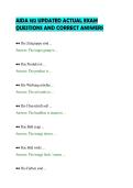 AIDA 182 UPDATED ACTUAL EXAM&NewLine;QUESTIONS AND CORRECT ANSWERS