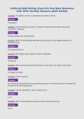 California RDA Written Exam Pre Test Bank Questions&NewLine;with 100&percnt; Verified Answers Latest Update&NewLine;