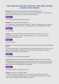 Texas RDA Exam Review Questions with 100&percnt; Verified&NewLine;Answers Latest Update
