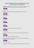 California RDA written exam Questions with 100&percnt;&NewLine;Verified Answers Latest Update