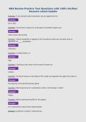 RDA Review Practice Test Questions with 100&percnt; Verified&NewLine;Answers Latest Update