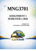 MNG3701 Assignment 1 Semester 2 Due 24 August 2026
