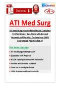 ATI Med-Surg Protored Final Exam 2026&sol;2027 Complete Verified Guide&colon; Questions with Correct Answers and Detailed Explanations 100&percnt; Guaranteed Pass Graded A&plus;