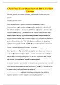 CRSS Final Exam Question with 100&percnt; Verified&NewLine;Answers