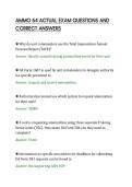 AMMO 64 ACTUAL EXAM QUESTIONS AND&NewLine;CORRECT ANSWERS