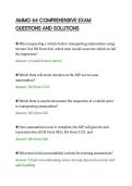 AMMO 64 COMPREHENSIVE EXAM&NewLine;QUESTIONS AND SOLUTIONS