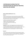 COMPREHENSIVE NURSING PRACTICE &NewLine;EXAMINATION BSN HESI 366 RN EXIT NGN-STYLE &NewLine;QUESTIONS AND ANSWERS 