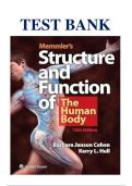 Test Bank for Memmler's Structure & Function of the Human Body&comma; Enhanced Edition&comma; 12th Edition by Cohen & Hull &ndash; Complete Chapters 1&ndash;22 with Verified Questions&comma; Answers & Detailed Rationales for A&P&comma; Nursing & Allied Health Exams &lpar;2025&ndash;2027&rpar;