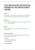 APCO EMD EXAM PREP QUESTIONS AND&NewLine;ANSWERS FULL TEST PAPER ACCURACY&NewLine;CHECKED