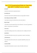 wgu C715 Organizational Behavior Questions&NewLine;with 100&percnt; Verified Correct Answers