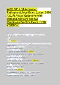 WGU D115 Advanced Pathophysiology OA Exam Guide 2026&colon; 450&plus; Real Questions & Verified Answers &vert; A&plus; Graded