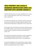 TEXAS PROPERTY AND CASUALTY&NewLine;INSURANCE CERTIFICATION SCRIPT 2026&NewLine;QUESTIONS WITH ANSWERS GRADED A&plus;