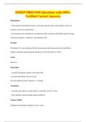 IMSEP PRELIMS Questions with 100&percnt;&NewLine;Verified Correct Answers