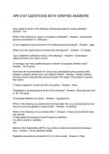 APK 6167 QUESTIONS WITH VERIFIED ANSWERS