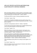 APK 6167-SPORTS NUTRITION MIDTERM EXAM QUESTIONS WITH VERIFIED ANSWERS
