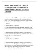 PHI 105 TOPIC 6 QUIZ ON TYPES OF&NewLine;COMMUNICATION TEST BANK WITH&NewLine;VERIFIED QUESTIONS AND ACCURATE&NewLine;ANSWERS&NewLine;