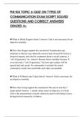 PHI 105 TOPIC 6 QUIZ ON TYPES OF&NewLine;COMMUNICATION EXAM SCRIPT SOLVED&NewLine;QUESTIONS AND CORRECT ANSWERS&NewLine;GRADED A&plus;