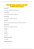 NUR 620 Cardiac Questions with 100&percnt;&NewLine;Verified Correct Answers