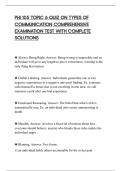 PHI 105 TOPIC 6 QUIZ ON TYPES OF&NewLine;COMMUNICATION COMPREHENSIVE&NewLine;EXAMINATION TEST WITH COMPLETE&NewLine;SOLUTIONS