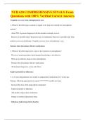 NUR 620 COMPREHENSIVE FINALS Exam&NewLine;Questions with 100&percnt; Verified Correct Answers