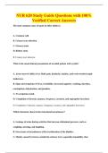 NUR 620 Study Guide Questions with 100&percnt;&NewLine;Verified Correct Answers
