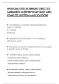 WGU C168 CRITICAL THINKING OBJECTIVE&NewLine;ASSESSMENT EXAMPREP STUDY SHEET WITH&NewLine;COMPLETE QUESTIONS AND SOLUTIONS&NewLine;