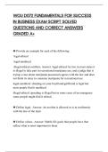 WGU D072 FUNDAMENTALS FOR SUCCESS&NewLine;IN BUSINESS EXAM SCRIPT SOLVED&NewLine;QUESTIONS AND CORRECT ANSWERS&NewLine;GRADED A&plus;
