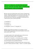 TEXAS NURSING JURISPRUDENCE&NewLine;FINAL STUDY GUIDE 2026 COMPLETE&NewLine;QUESTIONS AND ANSWERS&period;