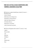 NUR 253 ACTUAL EXAM QUESTIONS AND&NewLine;VERIFIED ANSWERS EXAM PREP&NewLine;