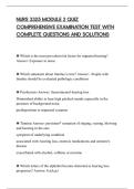 NURS 3325 MODULE 2 QUIZ&NewLine;COMPREHENSIVE EXAMINATION TEST WITH&NewLine;COMPLETE QUESTIONS AND SOLUTIONS