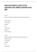 NURS 3325 MODULE 2 QUIZ ACTUAL&NewLine;QUESTIONS AND VERIFIED ANSWERS EXAM&NewLine;PREP