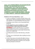 2023  2024 PEDIATRICS ATI EXAM STUDY GUIDE  150 MASTER NGN STYLE QUESTIONS  and  CASE SCENARIOS  CORRECT VERIFIED ANSWERS WITH DETAILED RATIONALES INCLUDED  ACHIEVE A 100&percnt; PASS MATRIX &vert; GRADE A&plus; DOCUMENT &vert; INSTANT DOWNLOAD