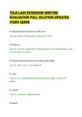 TDLR LASH EXTENSION WRITTEN&NewLine;EVALUATION FULL SOLUTION UPDATED&NewLine;STUDY GUIDE&NewLine;