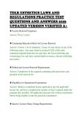 TDLR ESTHETICS LAWS AND&NewLine;REGULATIONS PRACTICE TEST&NewLine;QUESTIONS AND ANSWERS 2026&NewLine;UPDATED VERSION VERIFIED A&plus;