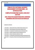 FEMA IS-700&colon; NIMS Exam Prep 2026-2027&colon; 255&plus; Practice Questions with Verified Answers & Rationales &vert; National Incident Management System
