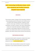 DAU Contracting Certification Exam&comma; 2026&ndash;2027&comma; Questions and Verified Answers&comma; complete exam material