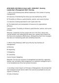 APUS NURS 430 Midterm Exam &lpar;pdf&rpar; &vert; 2026&sol;2027 &vert; Nursing Leadership & Management Q&A &vert; Nursing
