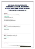 ASP EXAM -ASSOCIATE SAFETY PROFESSIONAL &vert; ACTUAL QUESTIONS & VERIFIED SOLUTIONS &vert; NEWEST 2026-2027 UPDATED EDITION&vert;GRADED A&plus;