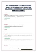 ASP &lpar;ASSOCIATE SAFETY PROFESSIONAL&rpar; EXAM PACKAGE&vert; QUESTIONS & VERIFIED SOLUTIONS &vert; NEWEST 2026-2027 UPDATED EDITION