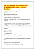 AIC 301 Question and Answer &lbrack;2026&rsqb; &vert;&NewLine;UPDATED ACTUAL Exam &vert; Detailed&NewLine;Solutions