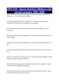 APK 6167- Sports Nutrition Midterm with correct answers 100&percnt; 2026&NewLine;