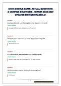 CHST MODULE EXAM &vert; ACTUAL QUESTIONS & VERIFIED SOLUTIONS &vert; NEWEST 2026-2027 UPDATED EDITION&vert;GRADED A&plus;