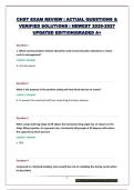 CHST EXAM REVIEW &vert; ACTUAL QUESTIONS & VERIFIED SOLUTIONS &vert; NEWEST 2026-2027 UPDATED EDITION&vert;GRADED A&plus;